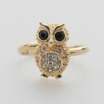 Sale-gold Crystals Owl Adj..