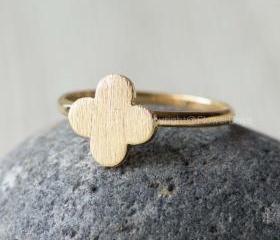Cute Clover adjustable ring in Gold