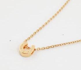 Horse shoe necklace Necklace in gold