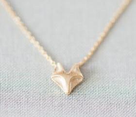 FOX face necklace in gold